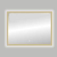 Best Design Badkamerspiegel Nancy Isola LED Verlichting 100x80 cm Mat Goud - thumbnail