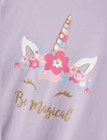 Name it kinder-meisjes pyjama katoen - Pastel Lilac - Organisch katoenen meisjes nachtkleding - 128 - 128 - thumbnail