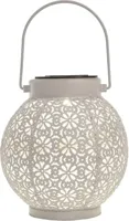 Solar lantaarn metaal gebroken wit I Anna's Collection - Annas collection - thumbnail