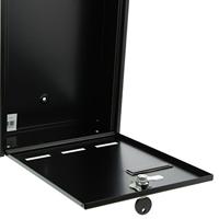 Burg Wächter WISMAR 771 S Brievenbus Staal Zwart Sleutelslot - thumbnail