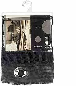 Gordijn 140 x 260 cm Rooster Zwart (6 Stuks)