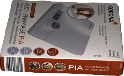Korona Pia Keukenweegschaal Digitaal Weegbereik (max.)=5 kg Wit 230 x 190 x 20