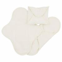 Wasbaar maandverband – ImseVimse Full Cycle Kit (Design: Wit / Natuurlijk) - thumbnail