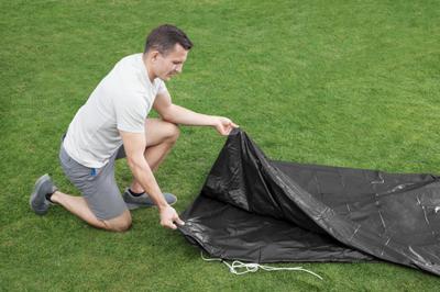 Zwembadafdekking Bestway Zwart Ø 370 cm - thumbnail