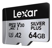 Lexar MicroSDXC Silver Plus UHS-1 64GB V30 dubbelpak - thumbnail