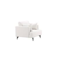 Fjôrd - Fauteuil Zwart|Beige - Linnen - Sofia - thumbnail