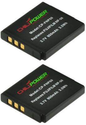 ChiliPower NP-50 accu voor Fujifilm - 950mAh - 2-Pack