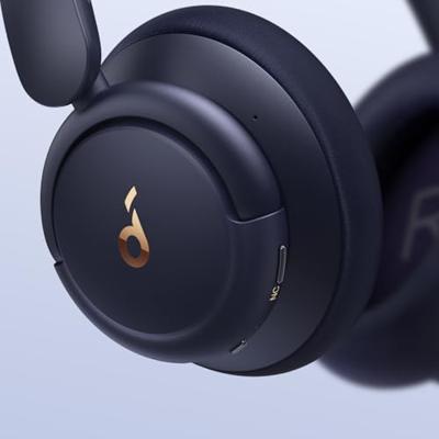 Soundcore by Anker Q30 Bluetooth-hoofdtelefoon, hybride actieve geluidsisolatie, individuele modi, Hi-Res geluid, EQ in app, 40h batterij, comfortabele grip, verbinding van 2 apparaten (blauw)