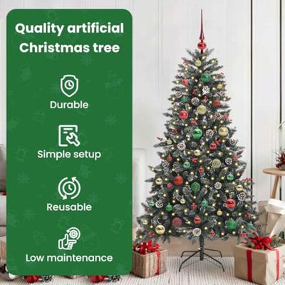 VidaXL Kunstkerstboom met 150 led groen 150 cm pvc en plastic en staal VidaXL Kunstkerstboom met 150 led groen 150 cm pvc en plastic en staal