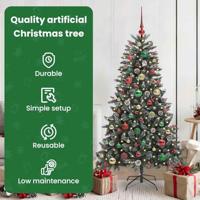 VidaXL Kunstkerstboom met 150 led groen 150 cm pvc en plastic en staal - thumbnail