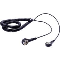 Quadrios ESD-aardingskabel 3.60 m Drukknop 10 mm, Drukknop 4 mm - thumbnail