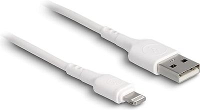 Delock 87866 USB-oplaadkabel voor iPhone, iPad, iPod wit 30cm