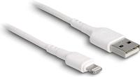 Delock USB-laadkabel USB 2.0 Apple Lightning stekker, USB-A stekker 0.30 m Wit 87866 - thumbnail