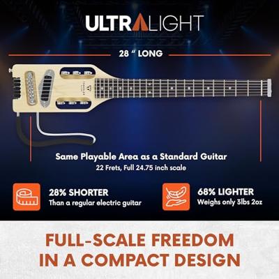 Traveler Guitar Ultra-Light Electric Maple Natural met gigbag Traveler Guitar Ultra-Light Electric Maple Natural met gigbag
