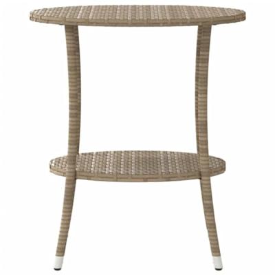Tuinstoelen 2 st verstelbaar met tafel poly rattan beige Tuinstoelen 2 st verstelbaar met tafel poly rattan beige