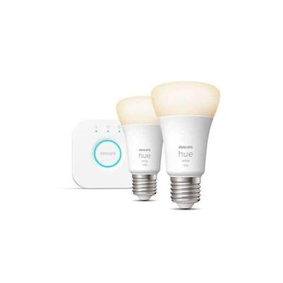 PHILIPS Hue White - Starterkit slimme LED lamp - 9.5W - E27 - Pak van 2