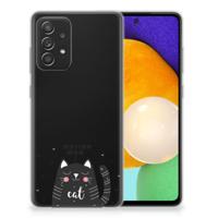 Samsung Galaxy A52 (5G/4G) Telefoonhoesje met Naam Cat Good Day - thumbnail