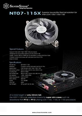 SilverStone Nitrogon NT07-115X cpu-koeler SilverStone Nitrogon NT07-115X cpu-koeler