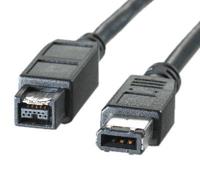ROLINE IEEE 1394b / IEEE 1394 Kabel, 9/6polig, zwart, 1,8 m - thumbnail