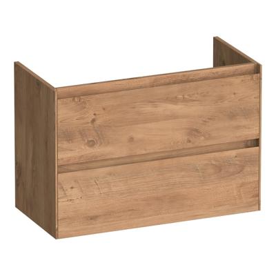 Brauer Inspire - Onderkast Ondiep - 80 cm - met 2 Softclose Lades Greeploos en 1 Sifon Uitsparing - Chateau