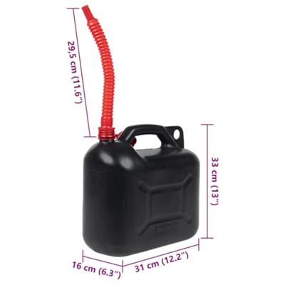 VidaXL Brandstoftanks 3 st met flexibele tuit zwart 10 l kunststof VidaXL Brandstoftanks 3 st met flexibele tuit zwart 10 l kunststof