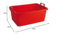 Lockweiler Kuip | L620xB425xH250mm | inhoud 45 l | PE rood | 1 stuk - 103976242 103976242 - thumbnail