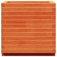 Plantenbak 50x50x49,5 cm massief grenenhout wasbruin - thumbnail