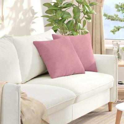 Sofa Kussens 2 pcs Roze 45 x 45 cm Katoen Stof Sofa Kussens 2 pcs Roze 45 x 45 cm Katoen Stof