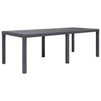 Tuintafel 220x90x72 cm rattan-look kunststof bruin - thumbnail