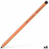 Kleurpotloden Faber-Castell Pitt Pastell Zwart 6 Onderdelen - thumbnail