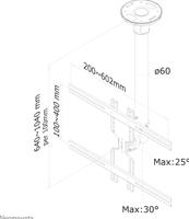 Neomounts fpma-c400black monitor plafondsteun bevestiging (zwart) - thumbnail
