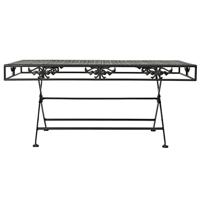 Salontafel vintage stijl inklapbaar 100x50x45 cm metaal zwart - thumbnail