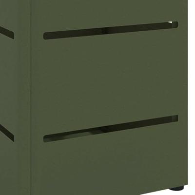 VidaXL Paraplu standaard olijfgroen 15,5 x 15,5 x 49 cm metaal