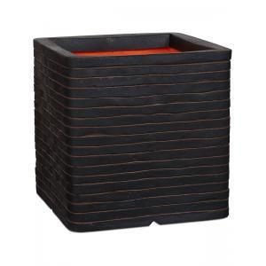 Capi Nature Row NL 30x30x30cm vierkante plantenbak donkerbruin Capi Nature Row NL 30x30x30cm vierkante plantenbak donkerbruin