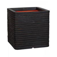 Capi Nature Row NL 30x30x30cm vierkante plantenbak donkerbruin - thumbnail