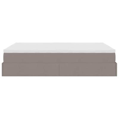 Ottoman bed met matras 140x200cm stof taupe