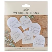 Ginger Ray bruiloft tafelbord kaarten 28,5 cm 6 stuks | 20 stuks - thumbnail