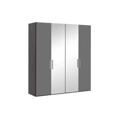 Goossens Kledingkast Easy Storage Ddk, Kledingkast 203 cm breed, 220 cm hoog, 2x glas draaideur en 2x spiegel draaideur midden Goossens Kledingkast Easy Storage Ddk, Kledingkast 203 cm breed, 220 cm hoog, 2x glas draaideur en 2x spiegel draaideur midden