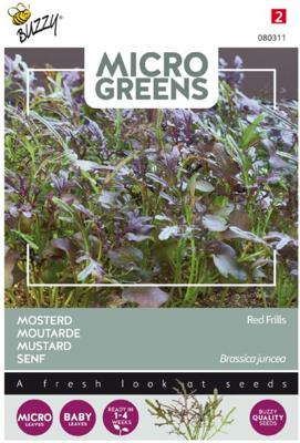 Zaden Microgreens Mosterd Red Frills Buzzy - Buzzy Zaden Microgreens Mosterd Red Frills Buzzy - Buzzy