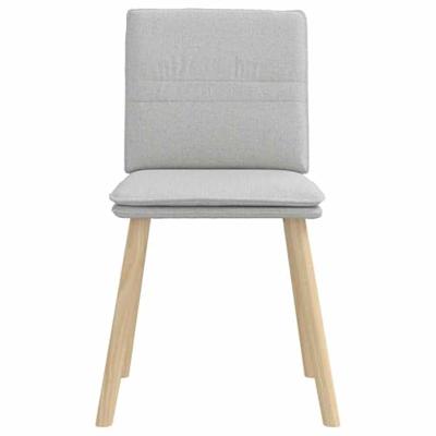 Eetkamerstoelen 2 st stof wolk grijs