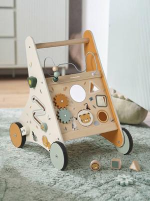 Loopwagen met remmen GREEN FOREST van FSC®-hout geel