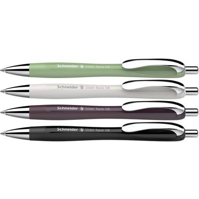 Schneider balpen Slider Rave Trend, extra breed, blauwe inkt, geassorteerde kleuren, doos van 3+1 gratis