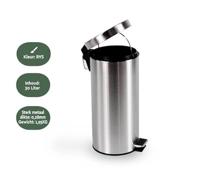 Pedaalemmer brasq 30 liter rvs - thumbnail