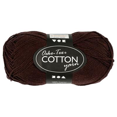 Creativ Company Katoengaren, donkerbruin, 50gr, 170m