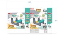 Dolu 2663 bureau voor kinderen 50x77x57 grijs/blauw/wit - thumbnail