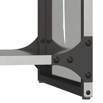 Brandhoutrek 40x30x80 cm roestvrij staal