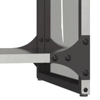 Brandhoutrek 40x30x80 cm roestvrij staal - thumbnail