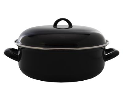 Kitchen Tools Braadpan emaille zwart 28cm 6,5 l