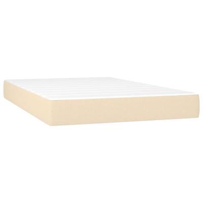Boxspring met matras stof crèmekleurig 140x200 cm