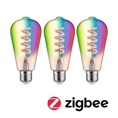 29164 Paulmann Home LED-lamp E27 Energielabel: G (A - G) 6.3 W RGBW Goud 29164 Paulmann Home LED-lamp E27 Energielabel: G (A - G) 6.3 W RGBW Goud